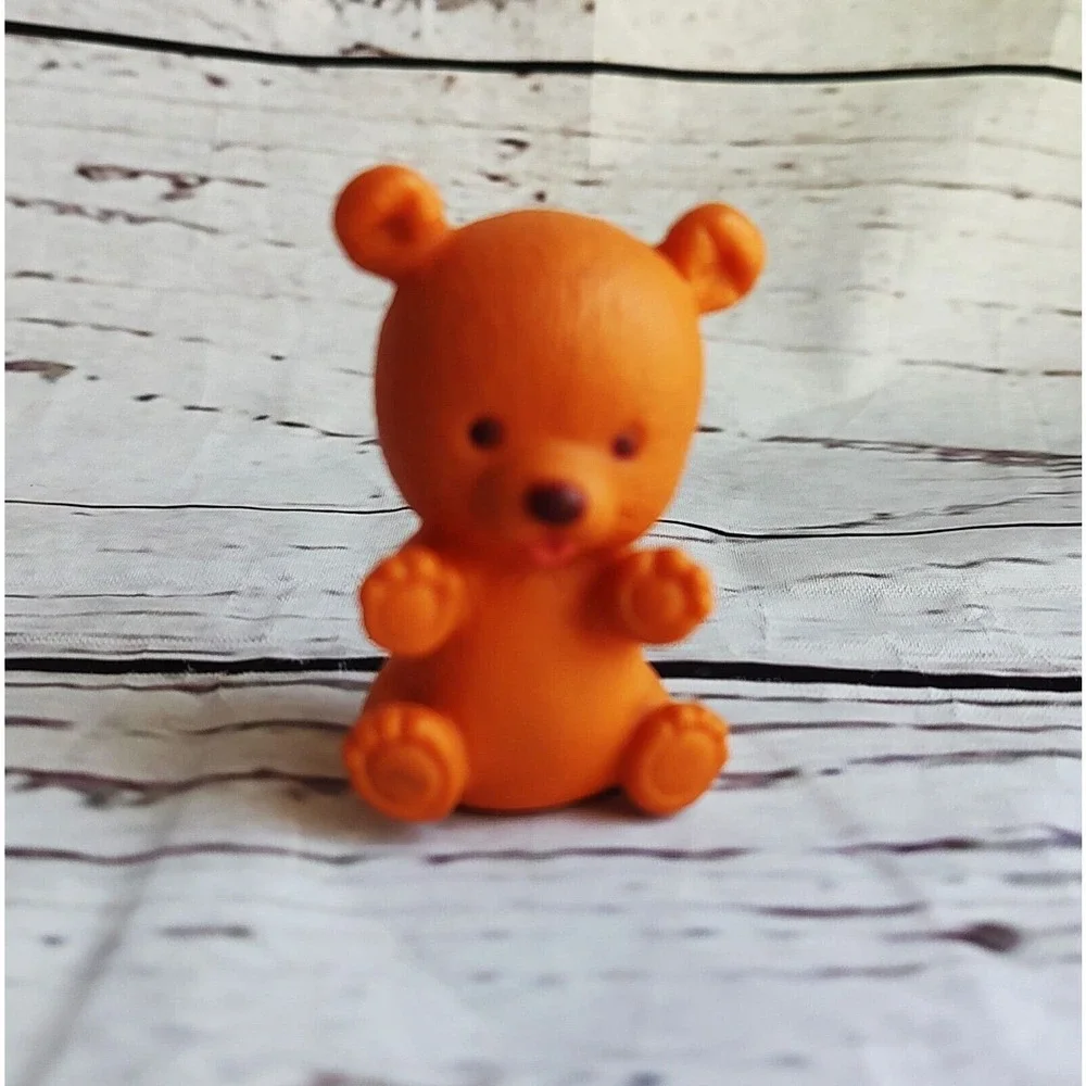 Plastic Brown Teddy Bear Cake Topper Baby Shower